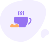 Unlimited Tea, Coffee, <br/>Snacks and Fruits