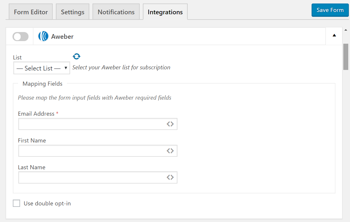 AWeber Integration