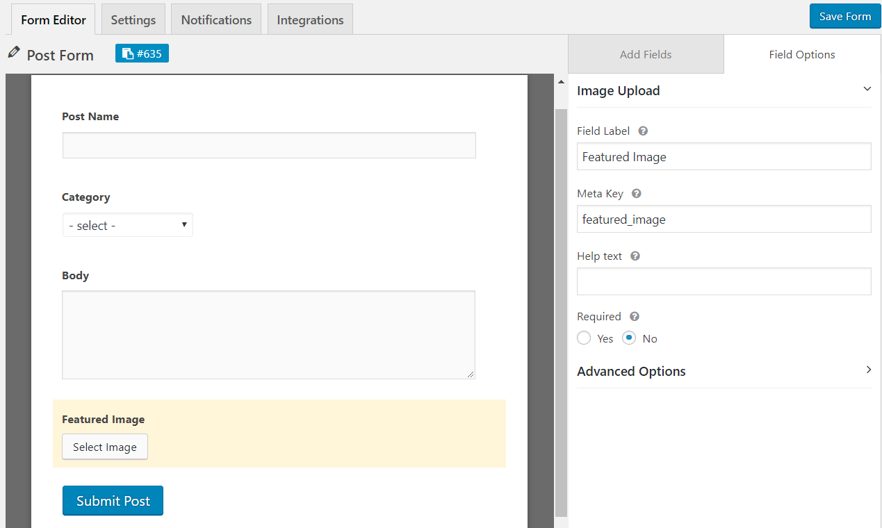 Frontend Posting