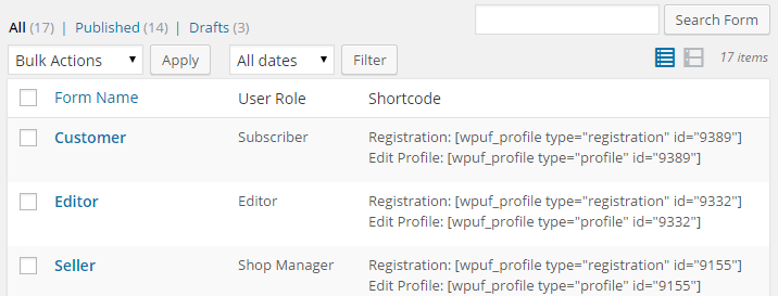 Different User Role Registration