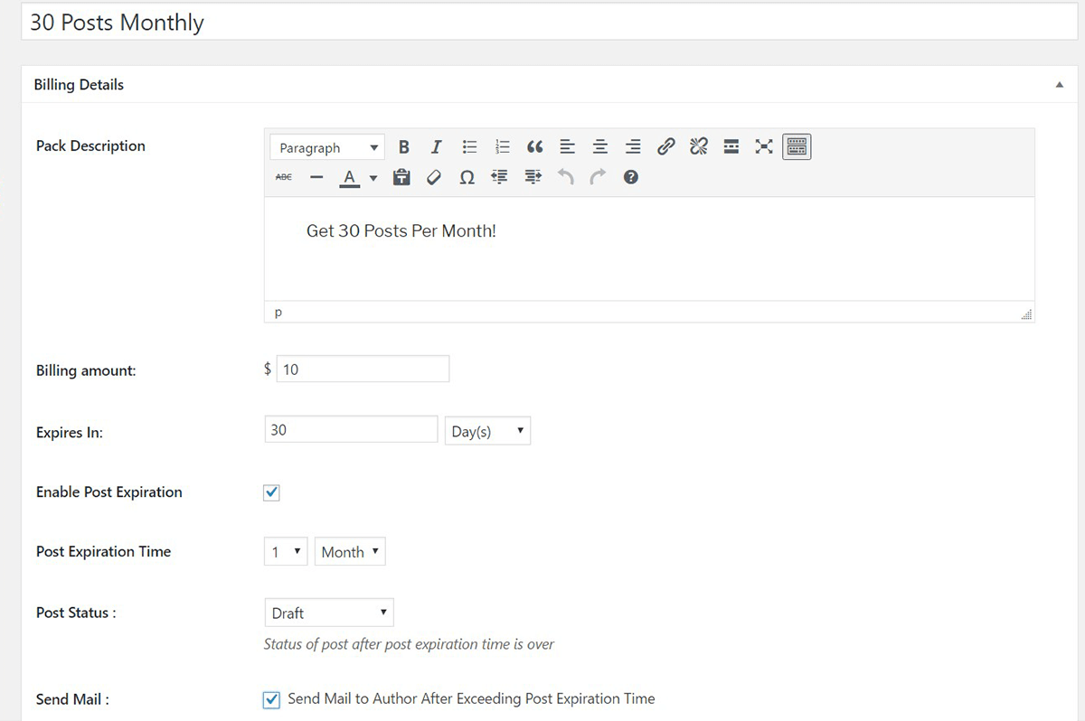 Pay-per-post on Forms