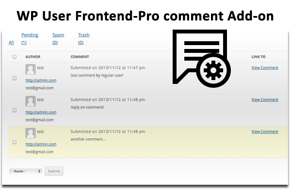 Front-end WordPress comment manager add-on for wpuf-pro