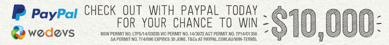 Checkout with paypal on wedevs today for your chance to win $10K AUD!