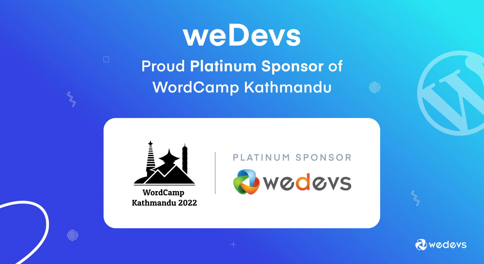 weDevs is a Proud Platinum Sponsor of  WordCamp Kathmandu 2022
