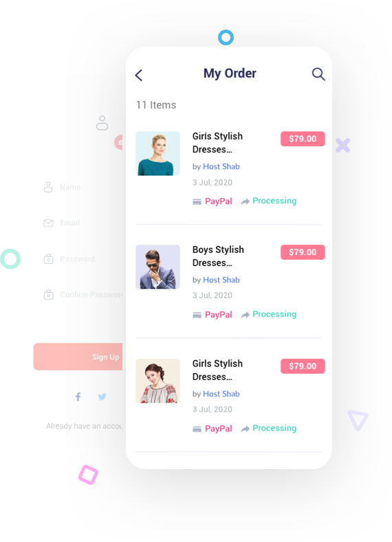 Dokan Multivendor mobile app order status