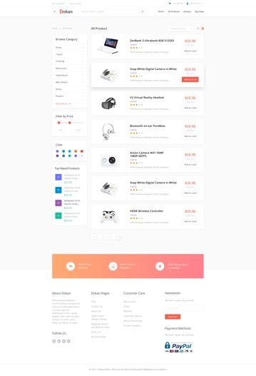 all product categories list view design
