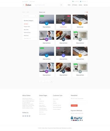 vendor list design grid view