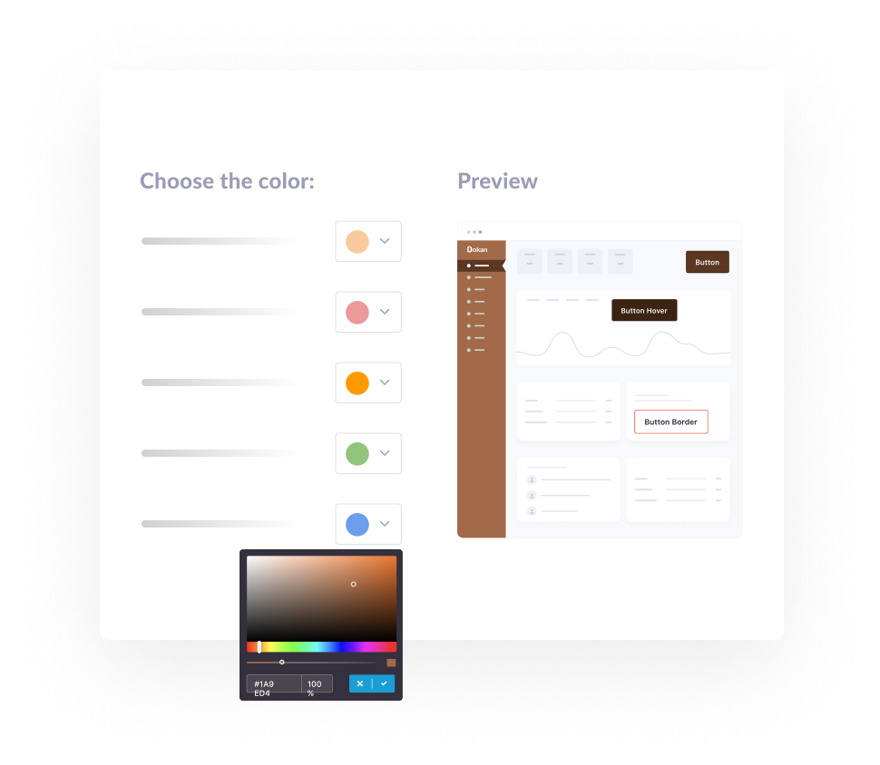 Match Your Dashboard <br>with Your Brand Colors