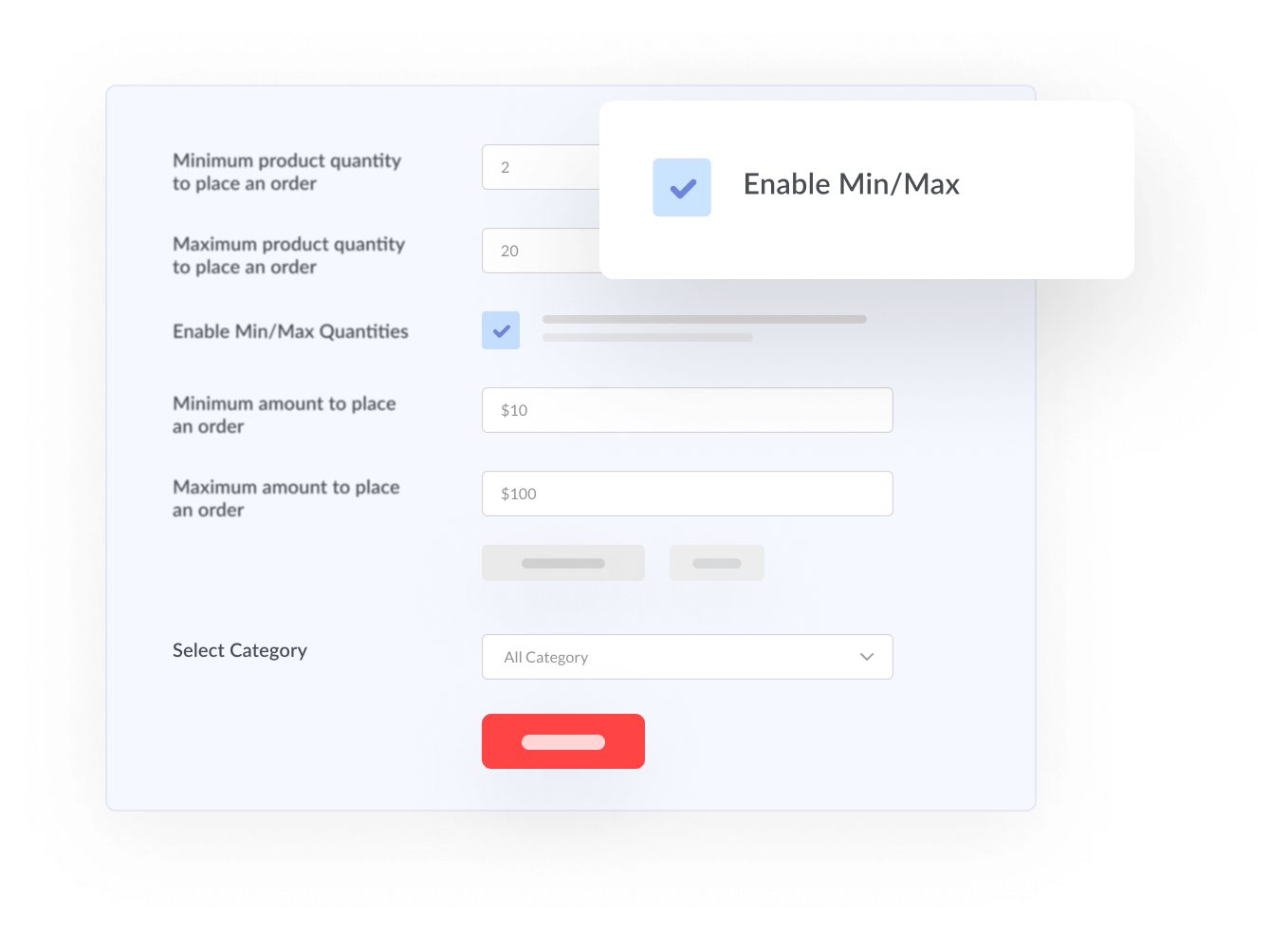 Establish Minimum Maximum Order Quantity and Amount