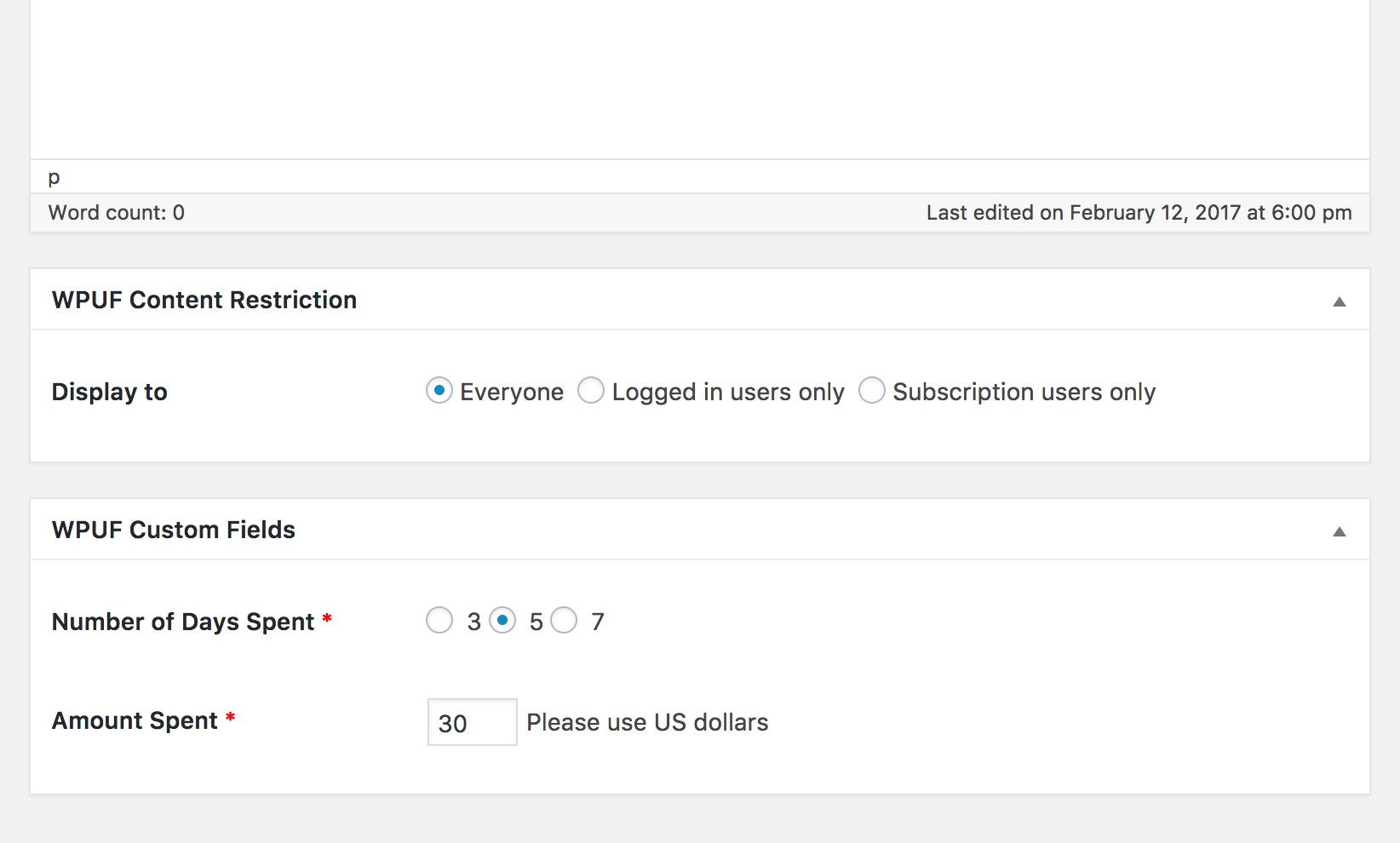 Custom Fields in Admin Area Too!