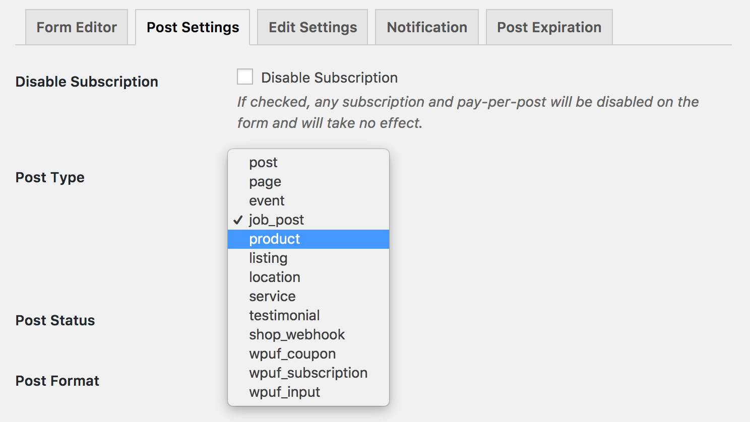 Custom Post Type Support