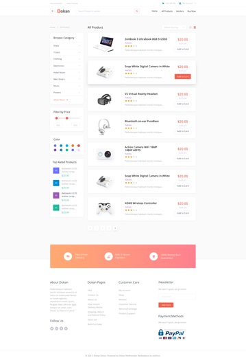 all product categories list view design