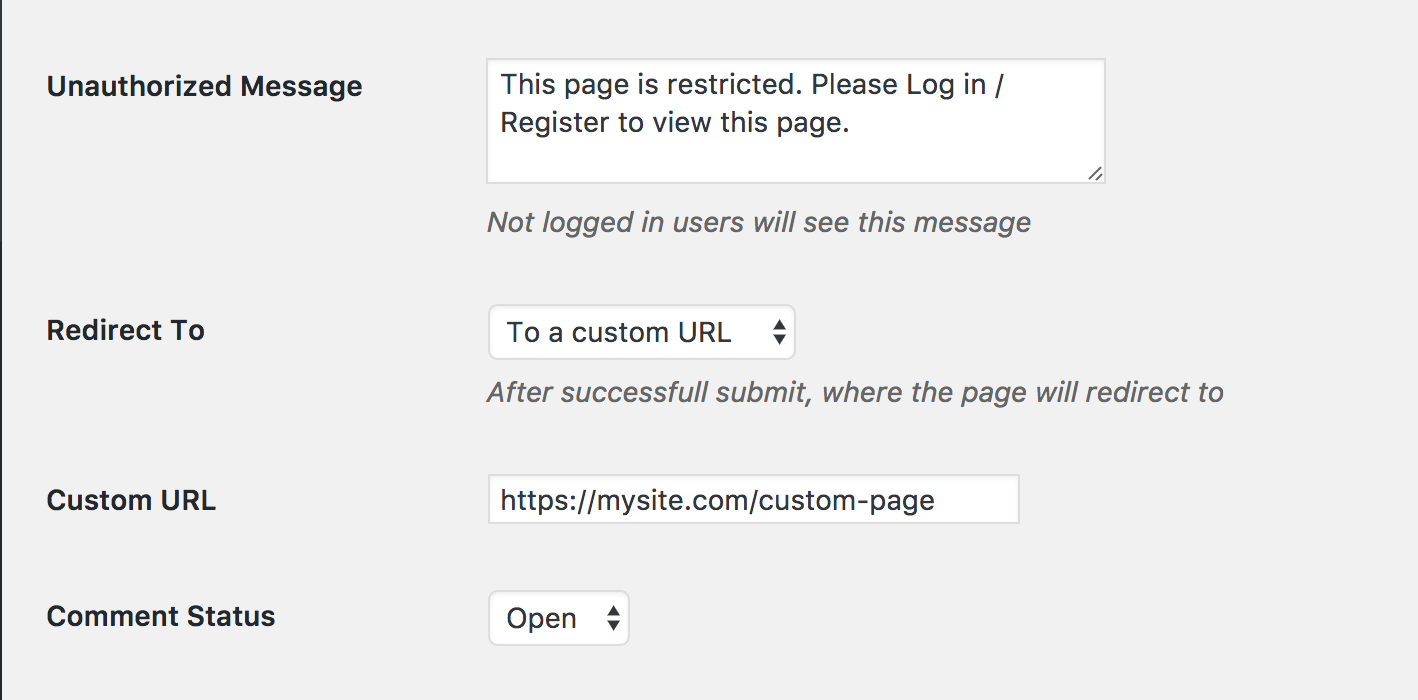 Redirect Users to a Custom URL or Page