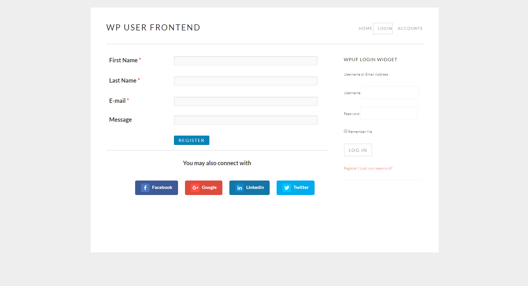 wpuf-social-login-frontend-view