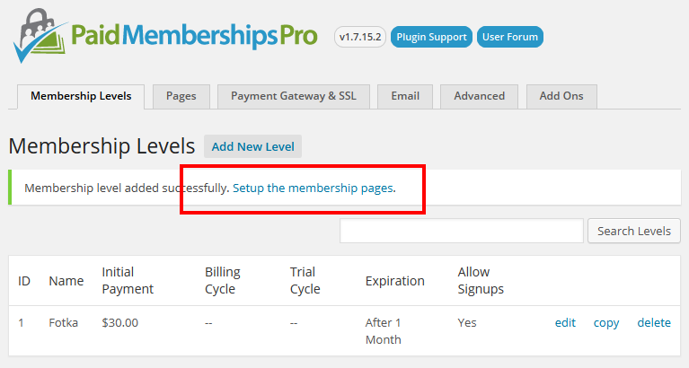 paid-membership-pro-setup-pages- WP User Frontend Premium Addons