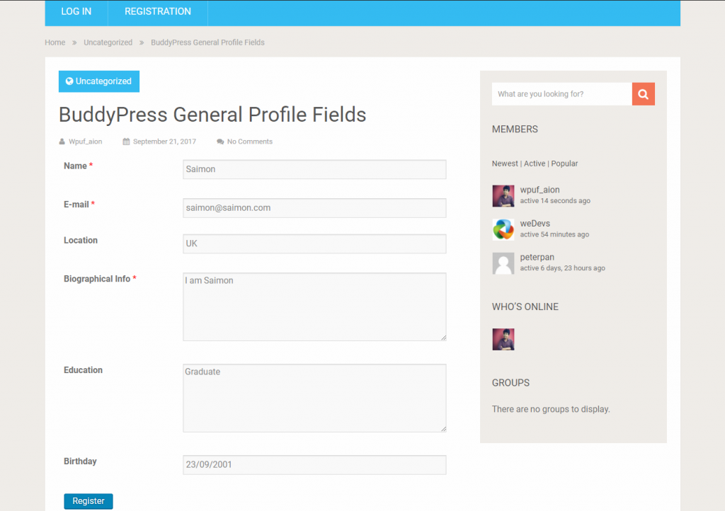 wpuf-registration-form-buddypress-profile-fields