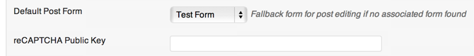 default post form selection