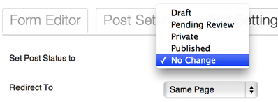No change post status on edit page
