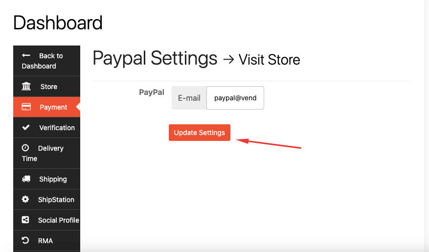 This image shows PayPal settings 