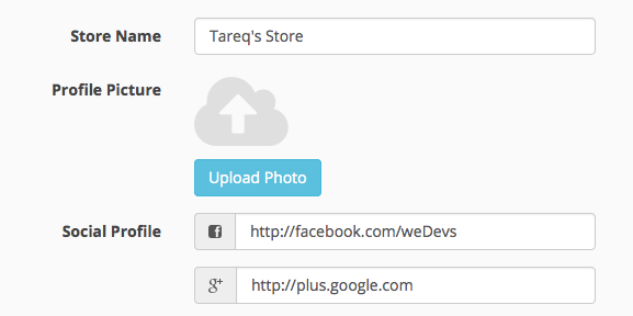 Upload seller profile photo