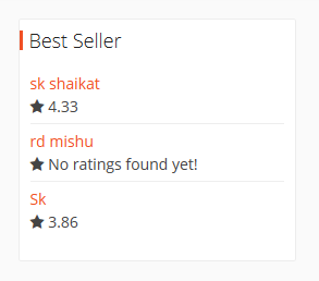 Best seller widget for Dokan
