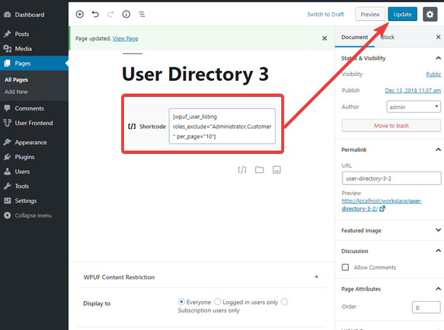 WordPress directory