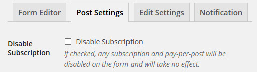 ufp - disable subscription