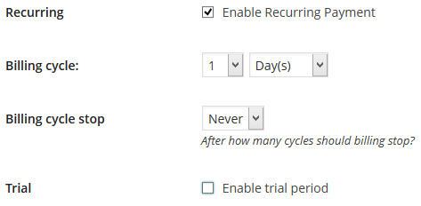ufp - recurring subscription