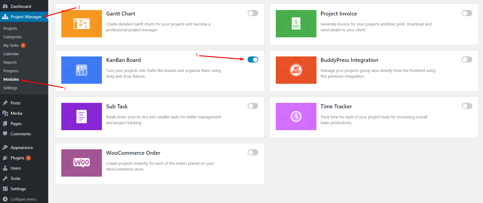 How to Activate Kanban Board