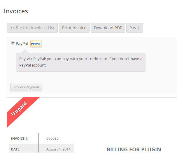 invoicing with WordPress