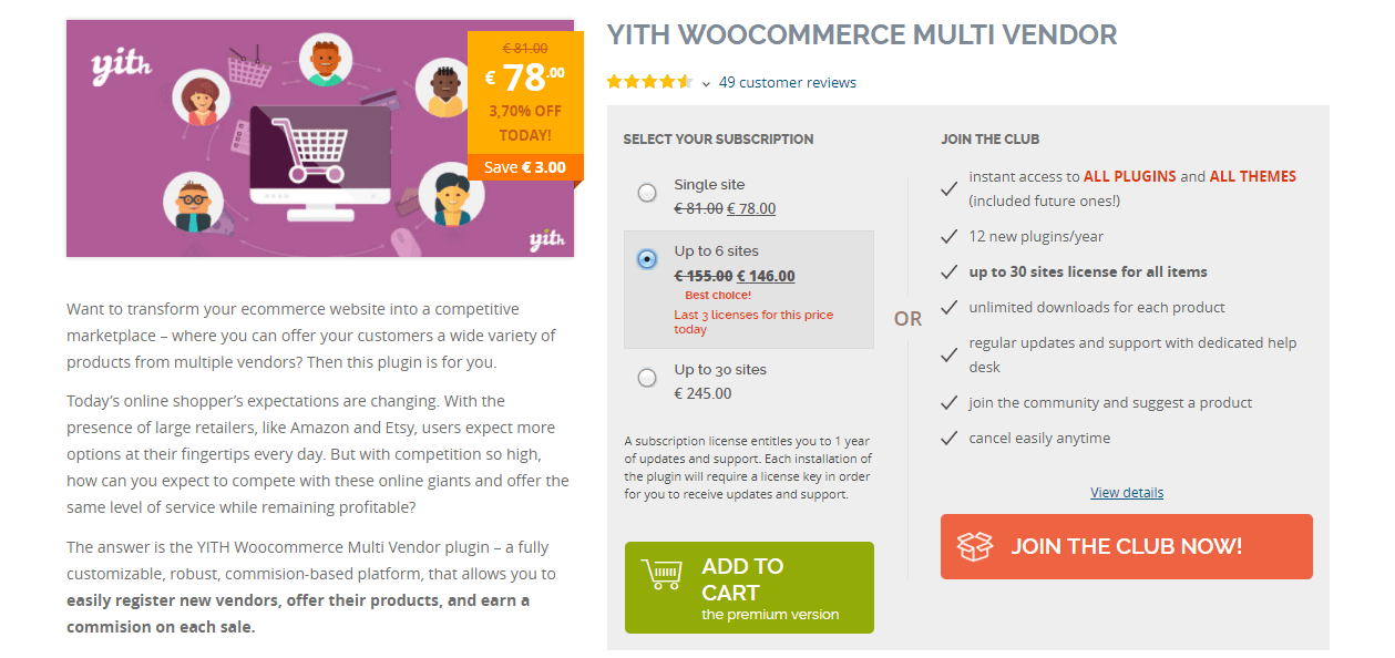 YITH WooCommerce multivendor