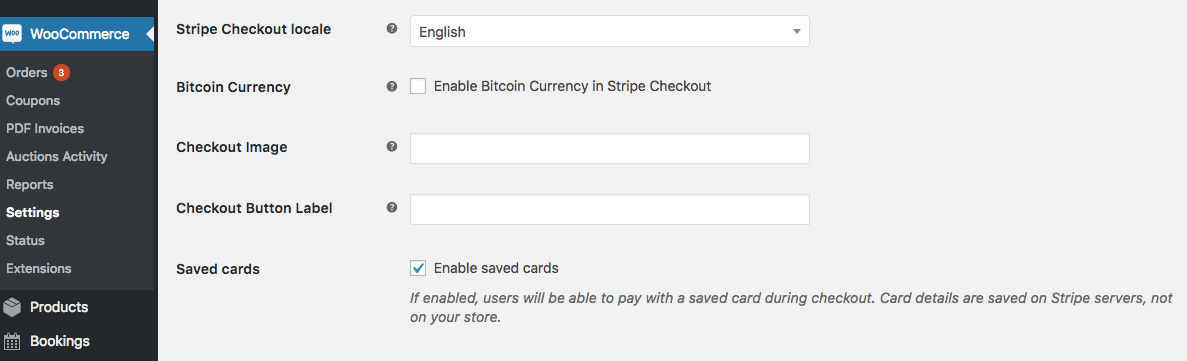 WooCommerce stripe payments