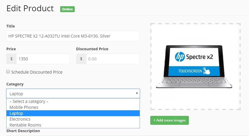 Select Product Type