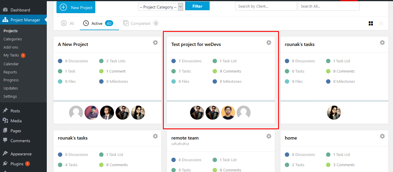 WordPress Gantt Chart Plugin