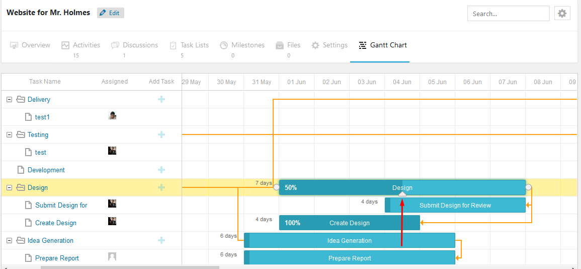 Gantt Chart for Project Management