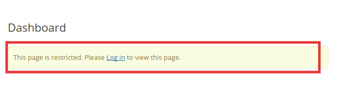 Make the content available for logged in users only