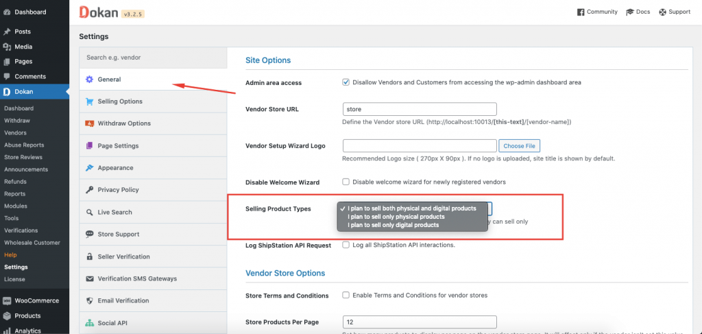 This image shows Doksn selling product types