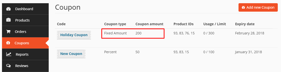 This image shows the amount of the Fixed amount discount