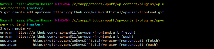 git set upstream