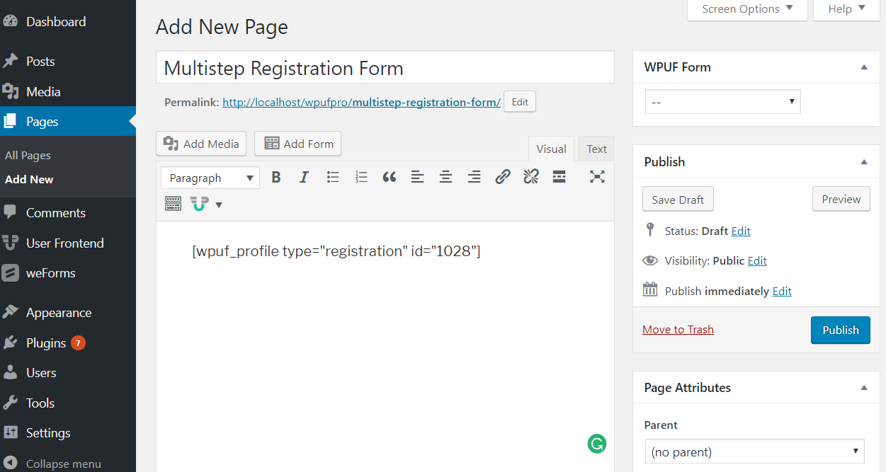 Adding the Multistep Registration