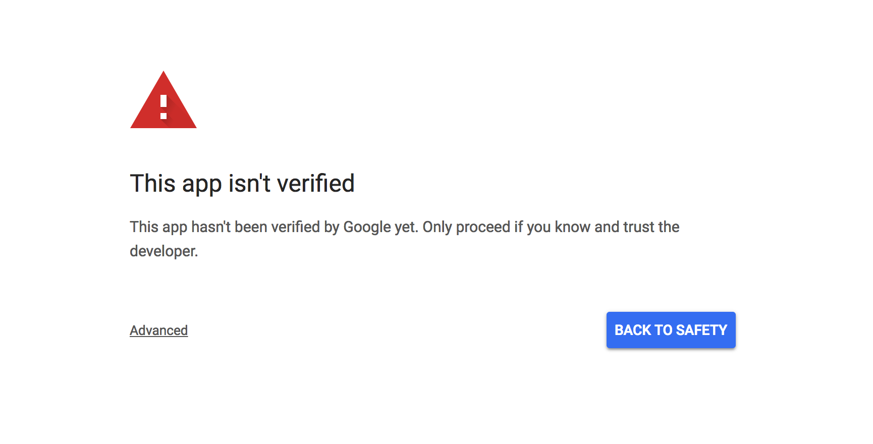 This is a screenshot of a Google notice 