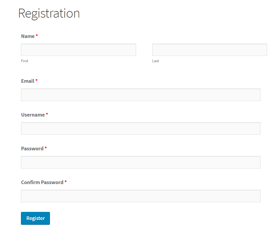 How to Setup Registration Page