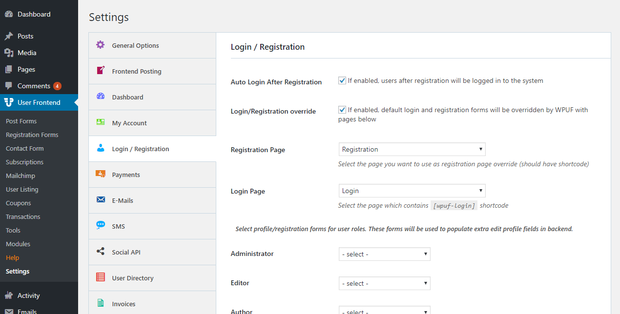 How to Setup Registration and Login Page