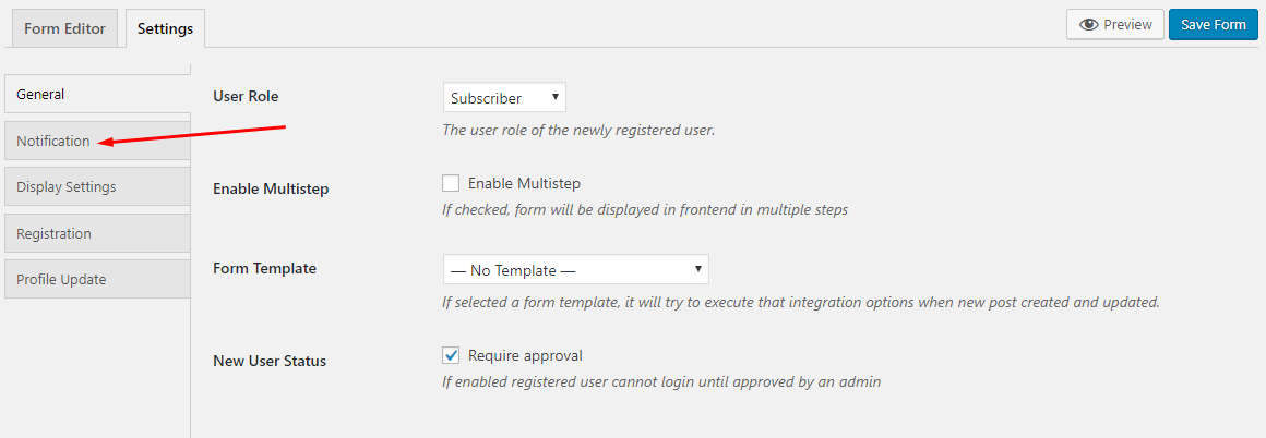 How to Set Up New User Status