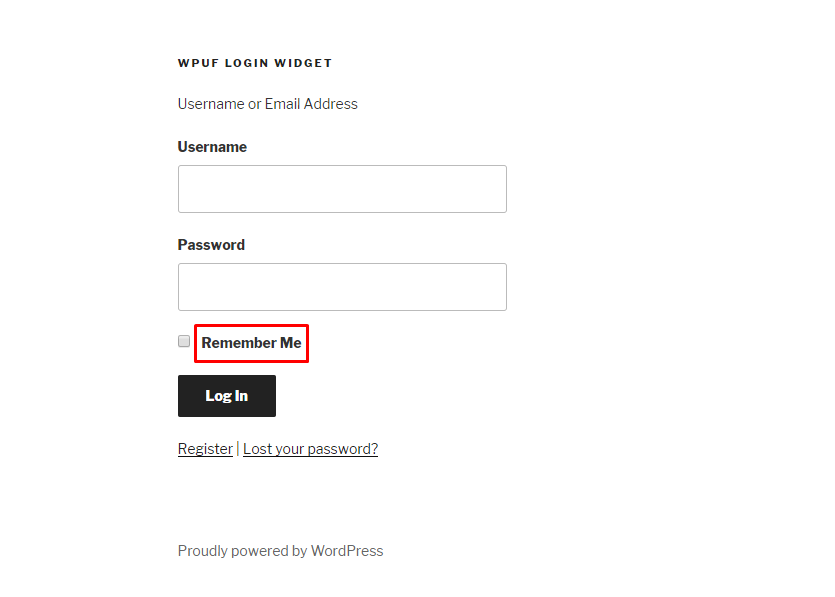 How to Customize User Login Widget