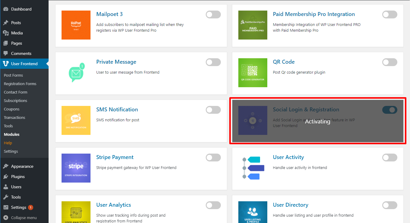 Social Login and Registration