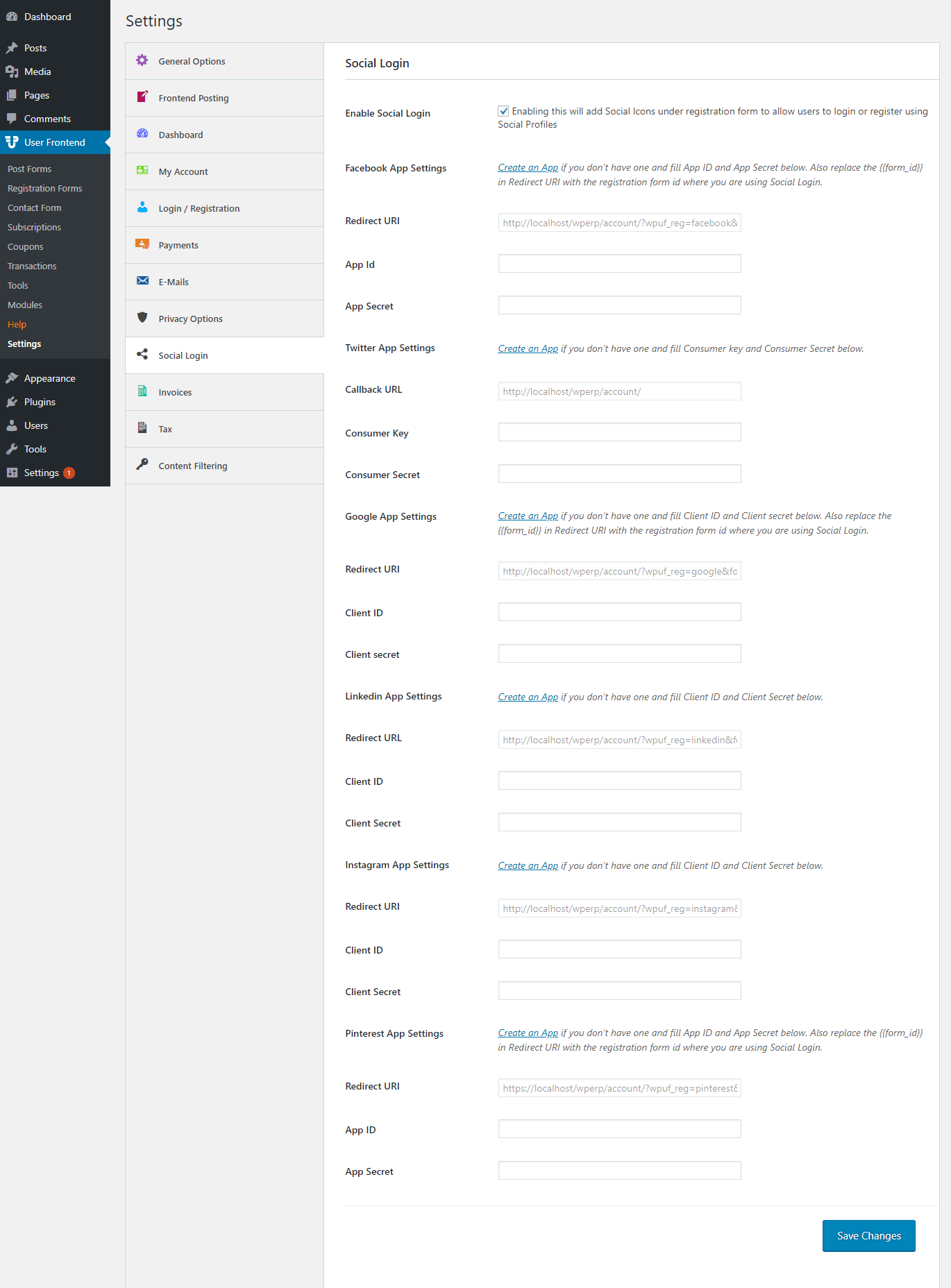 Social Login and Registration