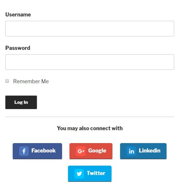 Available social login and registration in the frontend