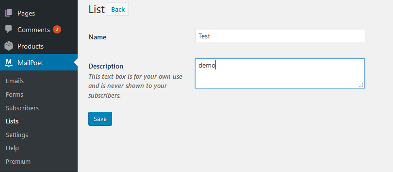 Documentation for WPUF MailPoet 3