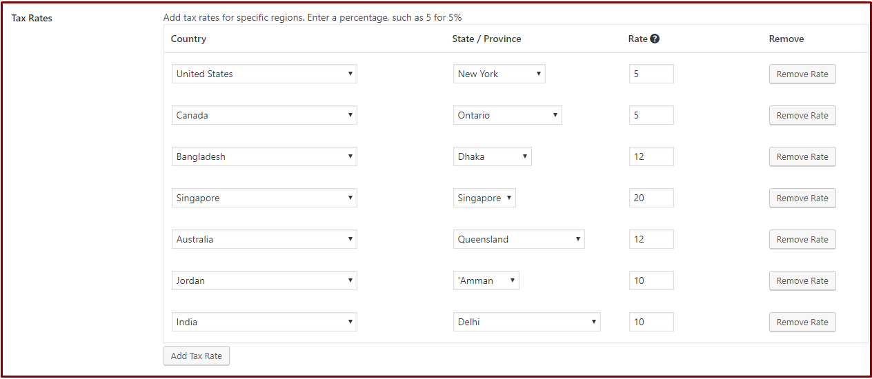 WP User Frontend Tax